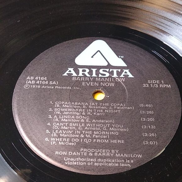 Barry Manilow 'Even Now' Vinyl Record - Picture 8 of 10